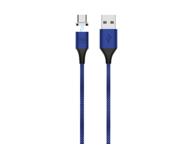 

Аксессуар Exployd Magnetic USB - Type-C 1m Blue EX-K-565, EX-K-565