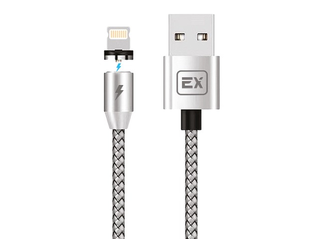 фото Аксессуар exployd classic magnetic usb - lightning 2m silver ex-k-954