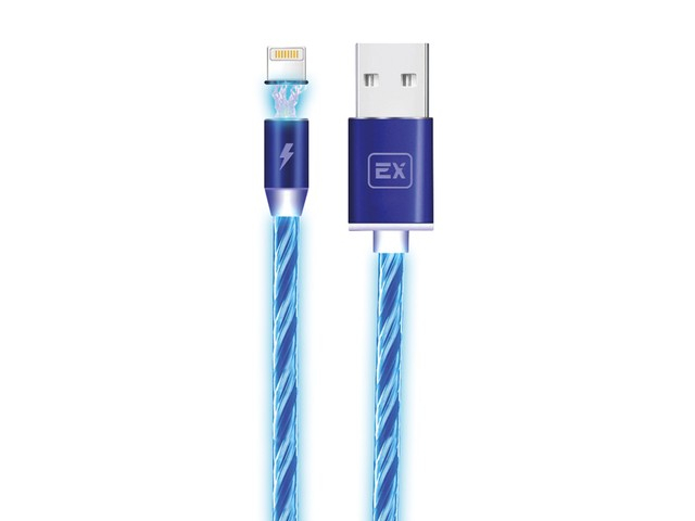 фото Аксессуар exployd sonder magnetic light usb - lightning 1m blue ex-k-668