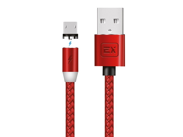 фото Аксессуар exployd classic magnetic usb - microusb 1m red ex-k-783