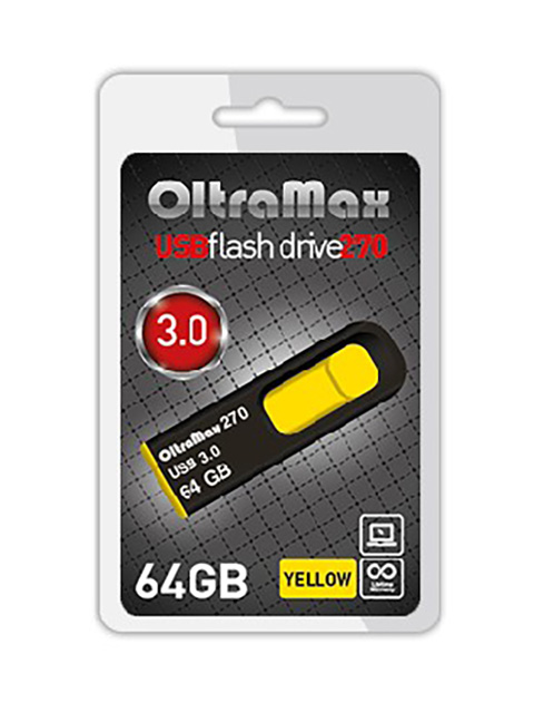 

USB Flash Drive 64Gb - OltraMax 270 OM-64GB-270-Yellow, OM-64GB-270-Yellow