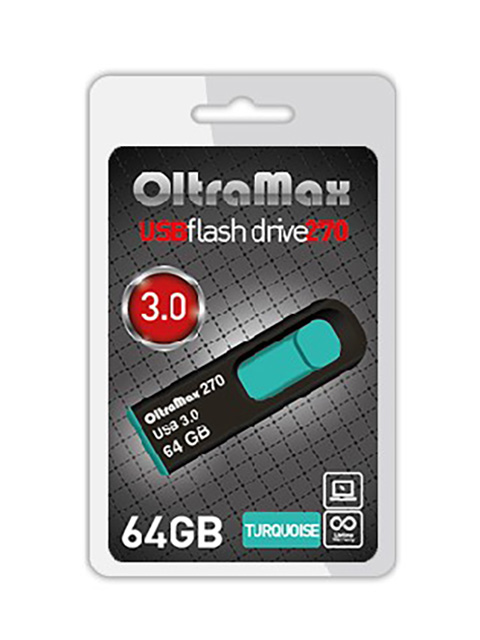 Zakazat.ru: USB Flash Drive 64Gb - OltraMax 270 OM-64GB-270-Turquoise