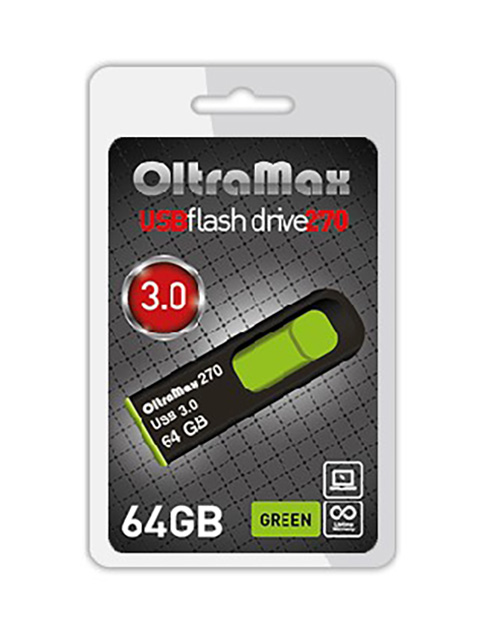 

USB Flash Drive 64Gb - OltraMax 270 OM-64GB-270-Green, OM-64GB-270-Green