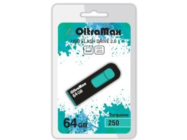 

USB Flash Drive 64Gb - OltraMax 250 OM-64GB-250-Turquoise, OM-64GB-250-Turquoise