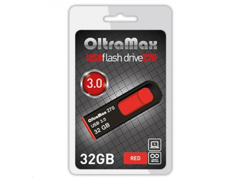 

USB Flash Drive 32Gb - OltraMax 270 OM-32GB-270-Red, OM-32GB-270-Red
