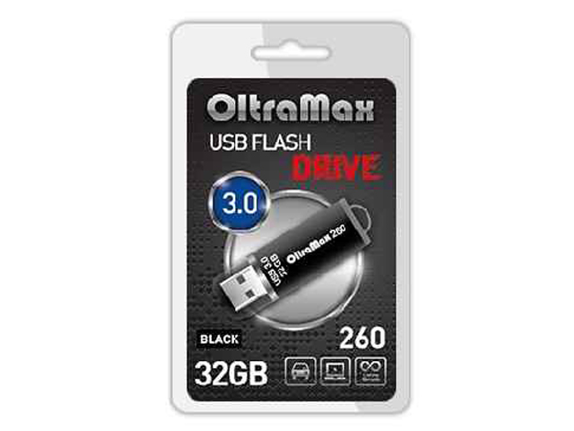 

USB Flash Drive 32Gb - OltraMax 260 OM-32GB-260-Black, OM-32GB-260-Black