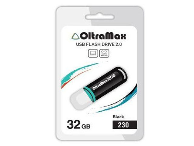 

USB Flash Drive 32Gb - OltraMax 230 OM-32GB-230-Black, OM-32GB-230-Black