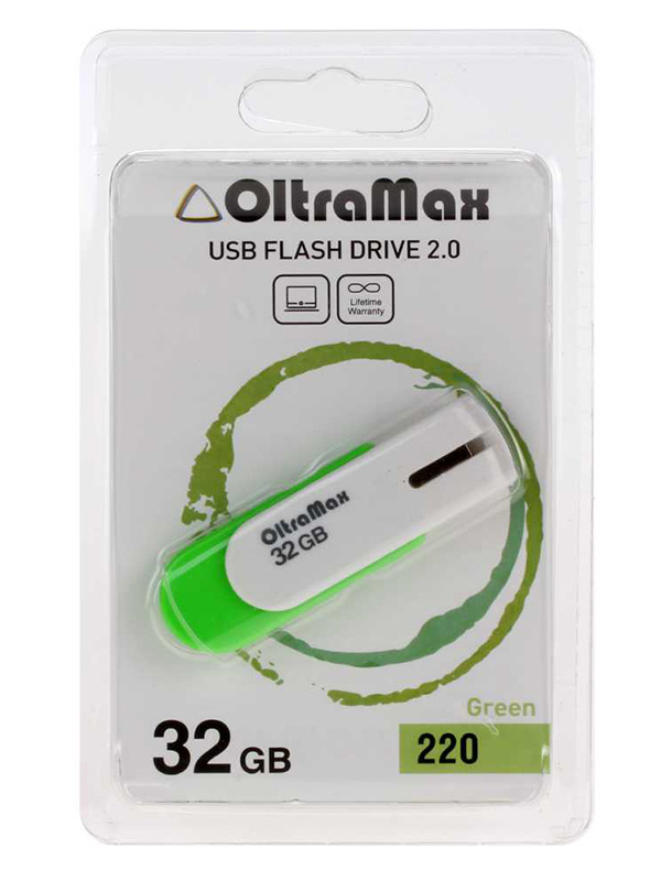 

USB Flash Drive 32Gb - OltraMax 220 OM-32GB-220-Green, OM-32GB-220-Green