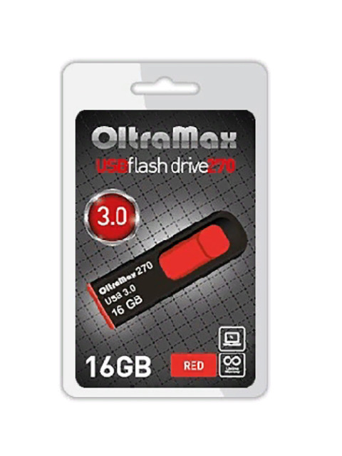 

USB Flash Drive 16Gb - OltraMax 270 OM-16GB-270-Red, OM-16GB-270-Red