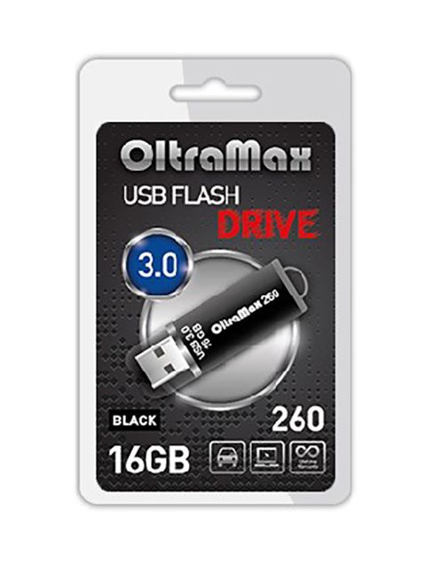 

USB Flash Drive 16Gb - OltraMax 260 OM-16GB-260-Black, OM-16GB-260-Black