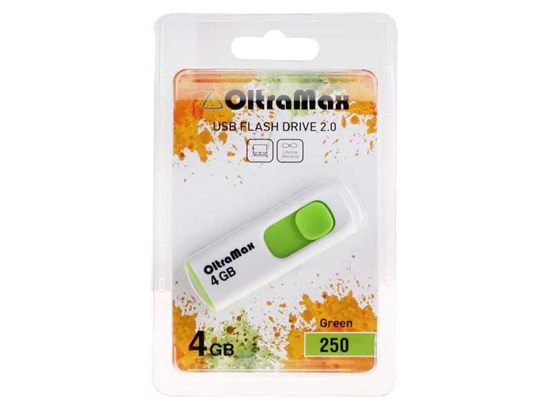 

USB Flash Drive 4Gb - OltraMax 250 OM-4GB-250-Green, OM-4GB-250-Green