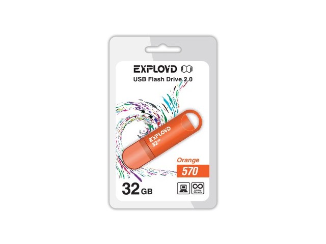

USB Flash Drive EXPLOYD 570 32GB Orange, EX-32GB-570-Orange