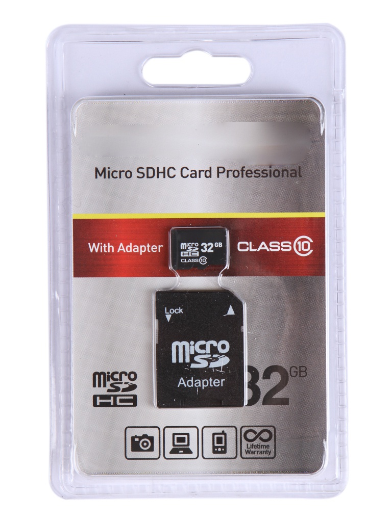 Карта памяти 32Gb - Exployd Micro Secure Digital HC Class10 EX032GCSDHC10-AD с переходником под SD карта памяти 32gb 70mai micro secure digital hc 70maisd 32
