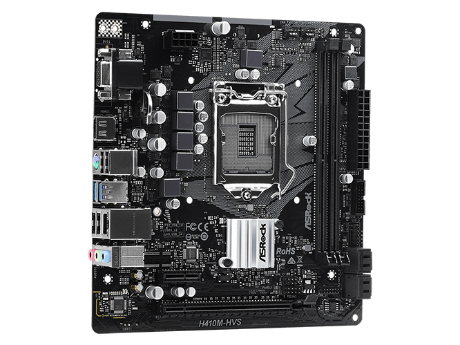 фото Материнская плата asrock h410m-hvs