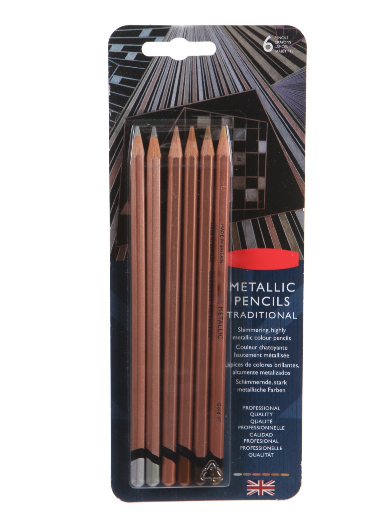 

Карандаши цветные Derwent Metallic 6 цветов 2305600, 2305600