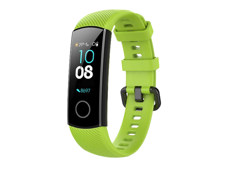 фото Aксессуар ремешок df для honor band 4/5 silicone green hwclassicband-02 df-group