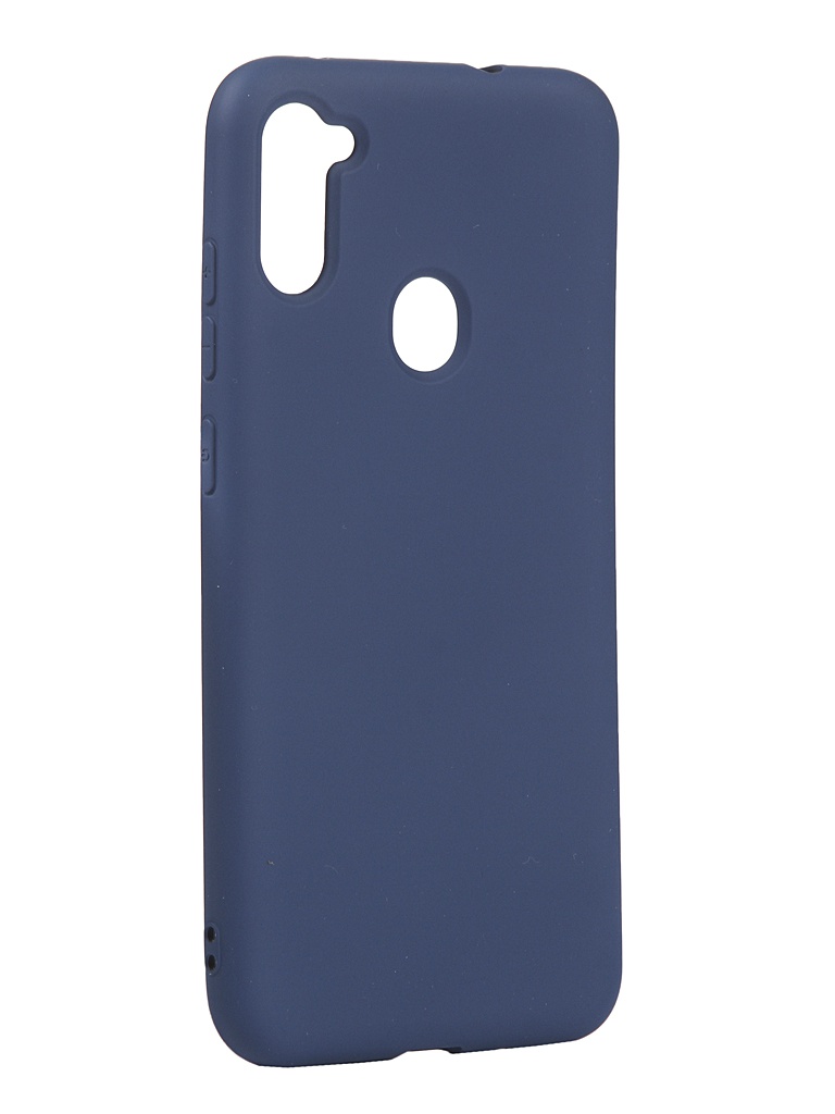 Чехол с микрофиброй DF для Samsung Galaxy M11/A11 (EU) Silicone Blue sOriginal-12 чехол df для samsung galaxy a02 с микрофиброй silicone red soriginal 27