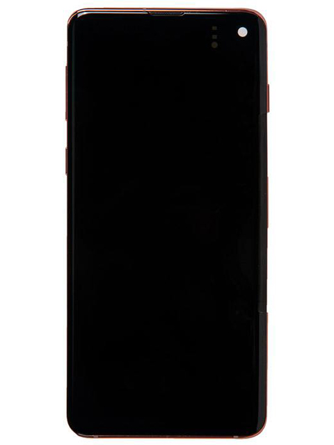 

Дисплей RocknParts для Samsung Galaxy S10 SM-G973 в сборе с тачскрином и передней панелью Original Red 714434, 714434