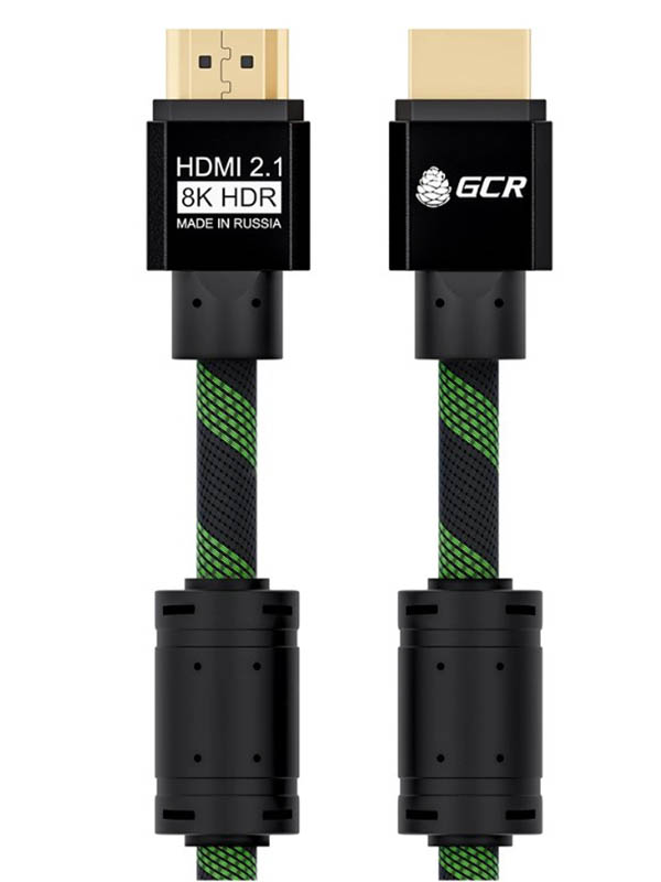 Аксессуар GCR HDMI 2.1 50cm Black-Green GCR-51871 аксессуар gcr hdmi 2 0 1 5m green gcr hm421 1 5m