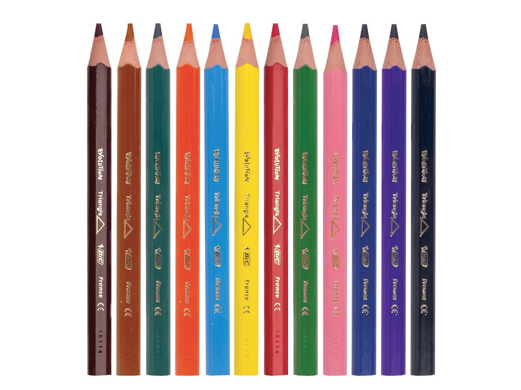 

Карандаши цветные Bic Triangle 12 цветов 8297356, 8297356