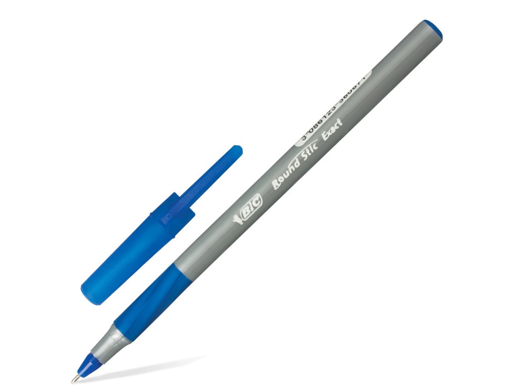 

Ручка шариковая Bic Round Stic Exact 0.8mm корпус Grey, стержень Blue 918543, 918543