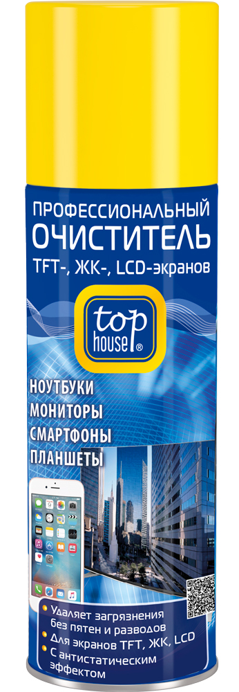 Профессиональный очиститель Top House 200ml для TFT / ЖК / LCD экранов 392333