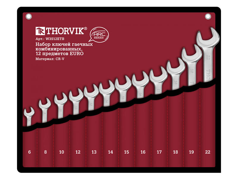 фото Набор ключей thorvik arc w3s12etb