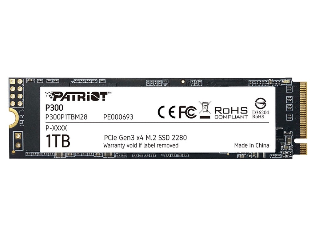 Твердотельный накопитель Patriot Memory P300 1Tb P300P1TBM28 накопитель ssd patriot p300 2tb p300p2tbm28