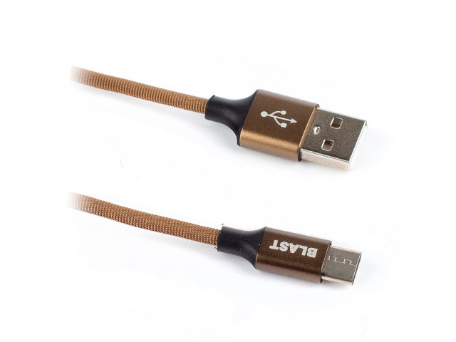 

Аксессуар Blast USB - MicroUSB 1.2m BMC-114 Brown, BMC-114