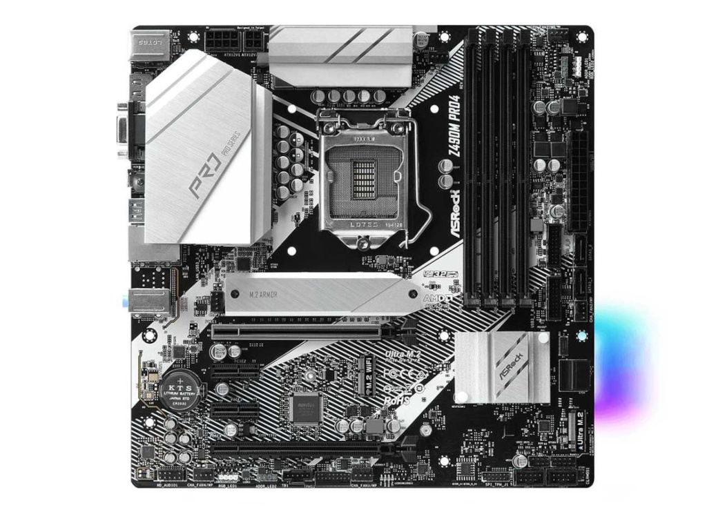 фото Материнская плата asrock z490m pro4