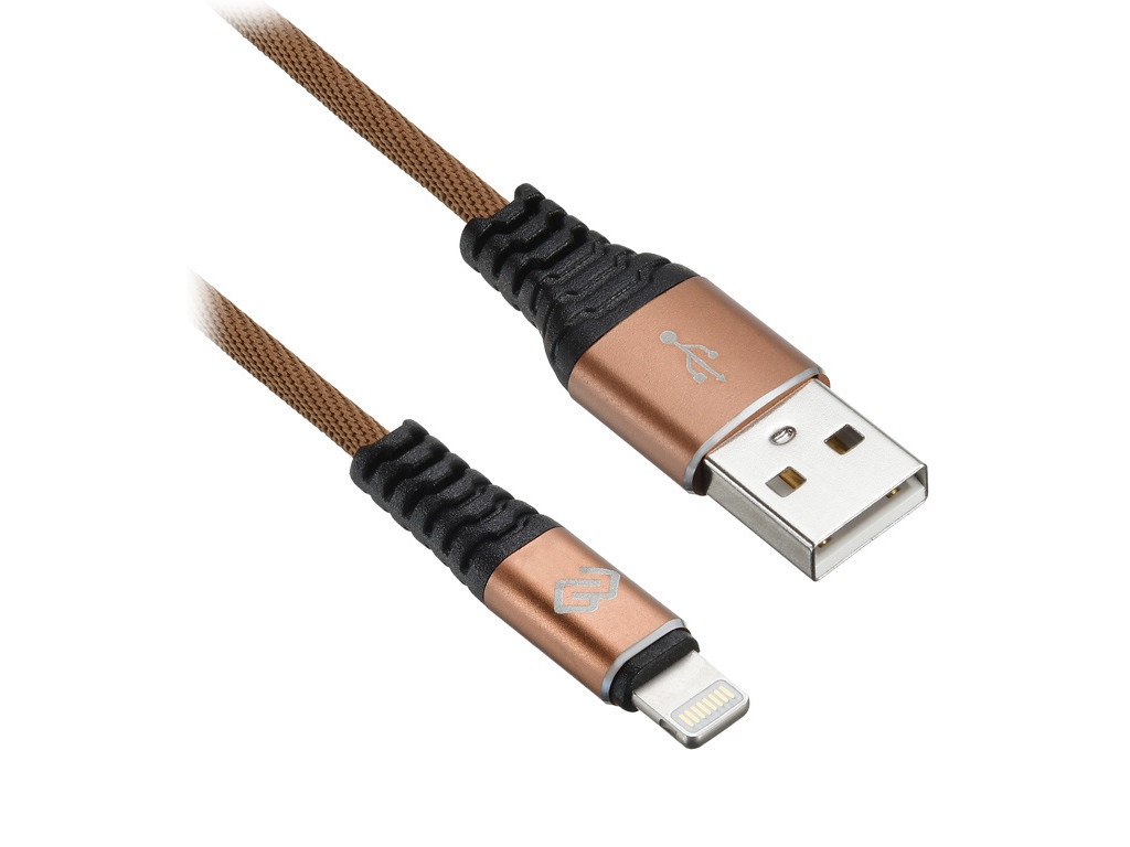 фото Аксессуар digma usb-a - lightning 0.15m brown 1080248