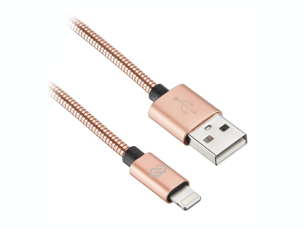

Аксессуар Digma USB-A - Lightning 0.15m Rose Gold 1080350, 1080350
