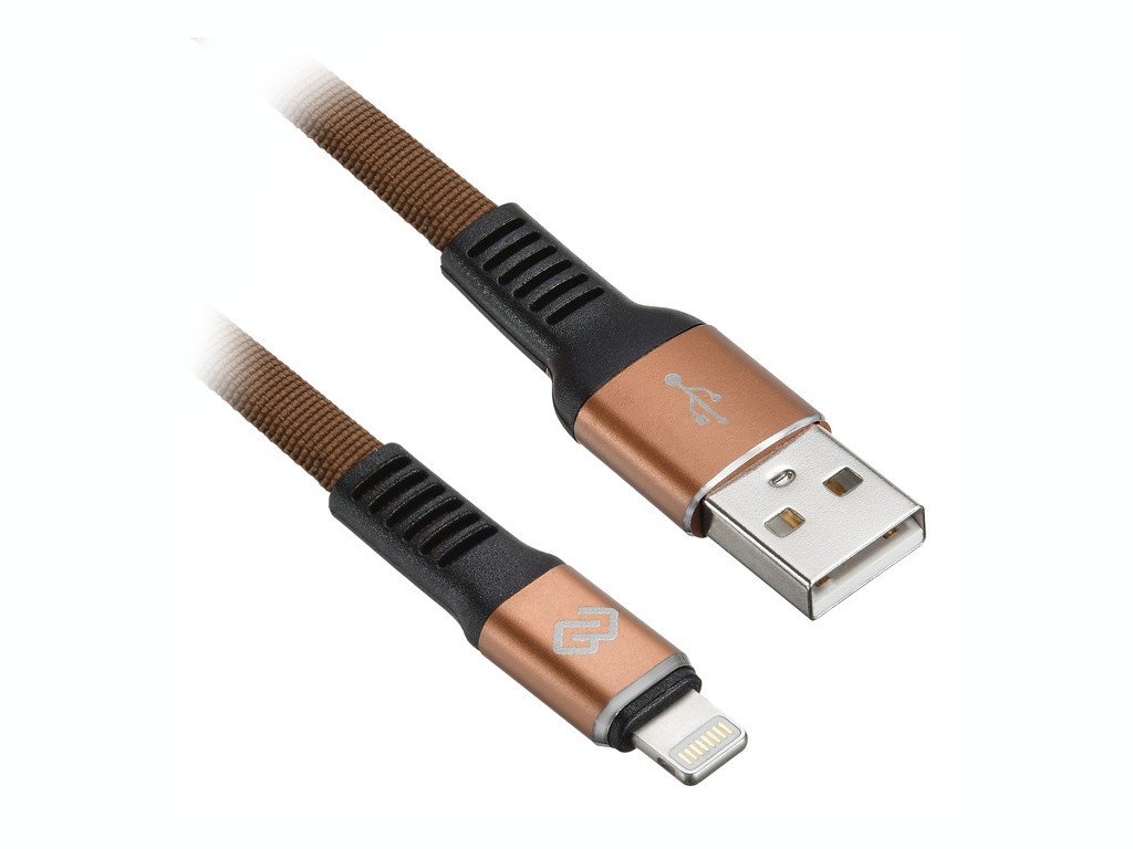 фото Аксессуар digma usb-a - lightning 1.2m brown 1080341