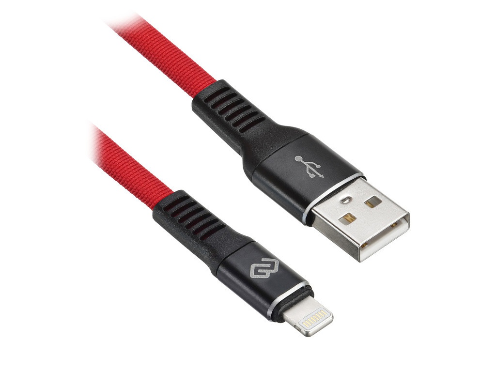 фото Аксессуар digma usb-a - lightning 1.2m red 1080336