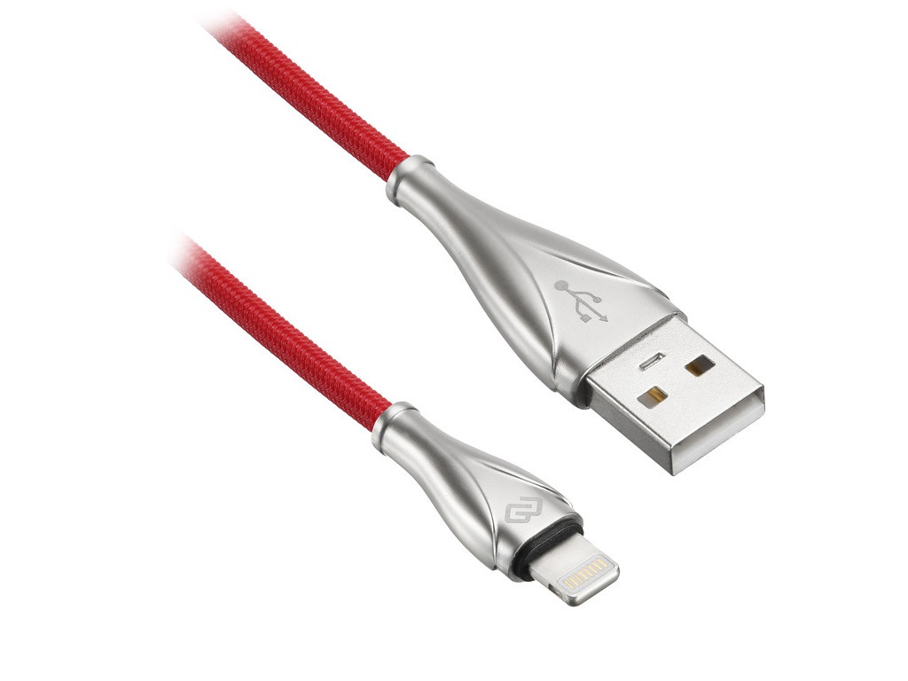 фото Аксессуар digma usb-a - lightning 2.0m red 1084571