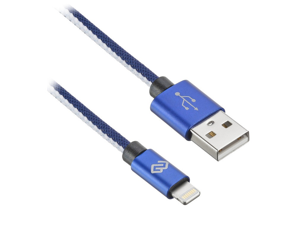 фото Аксессуар digma usb-a - lightning 2.0m blue 1084579