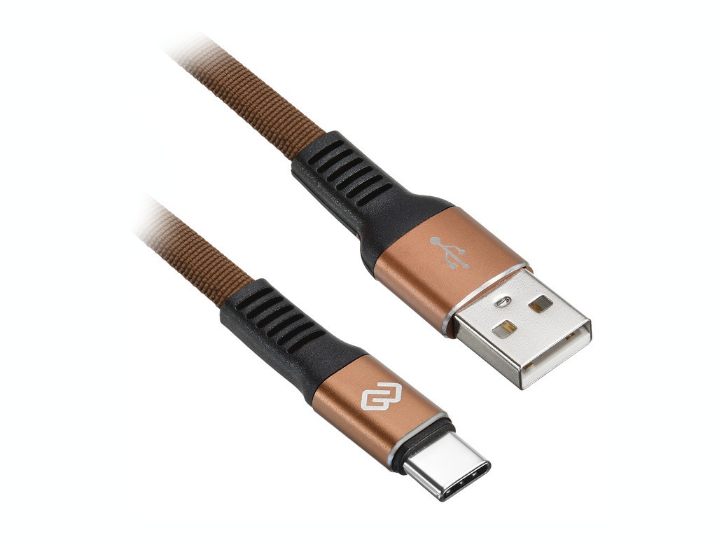 фото Аксессуар digma usb-a - type-c 0.15m brown 1080456