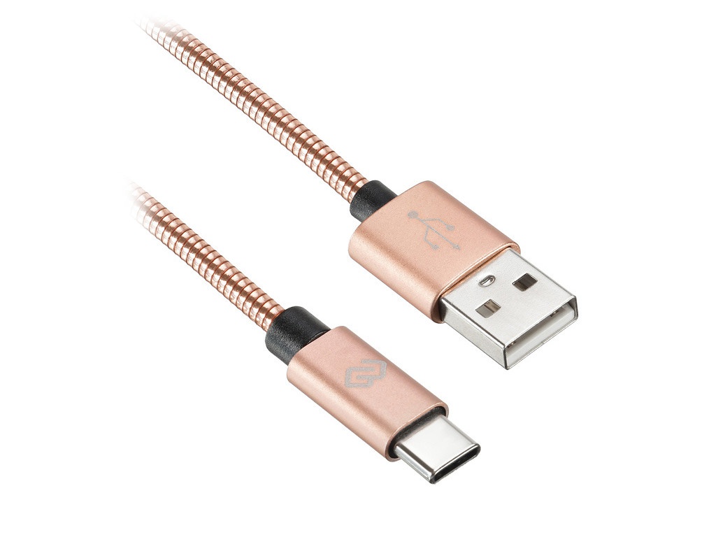 фото Аксессуар digma usb-a - type-c 0.15m rose gold 1080463