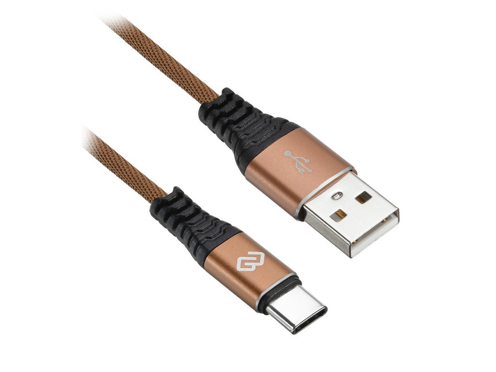 

Аксессуар Digma USB-A - Type-C 1.2m Brown 1080445, 1080445