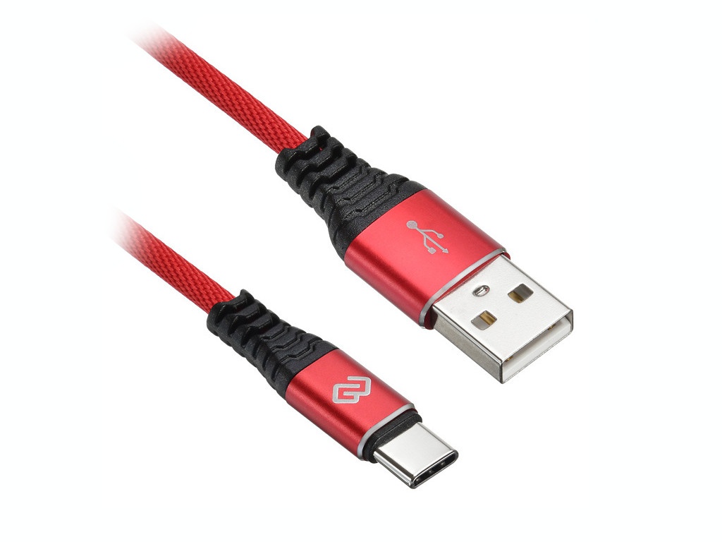 фото Аксессуар digma usb-a - type-c 1.2m red 1080442