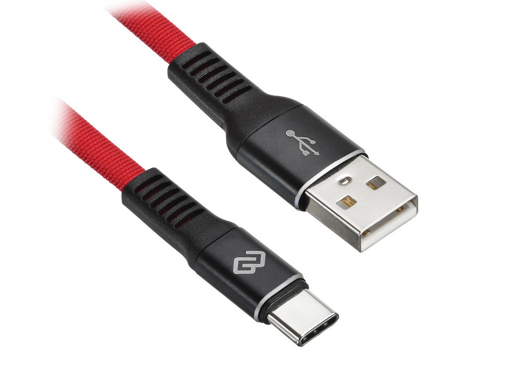 фото Аксессуар digma usb-a - type-c 1.2m red 1080451