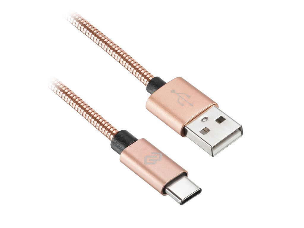 фото Аксессуар digma usb-a - type-c 1.2m rose gold 1080464