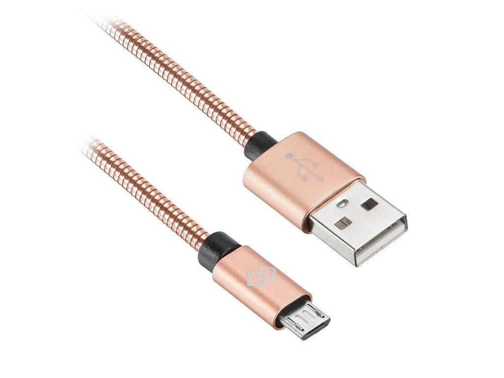 фото Аксессуар digma usb-a - micro usb-b 0.15m rose gold 1080408