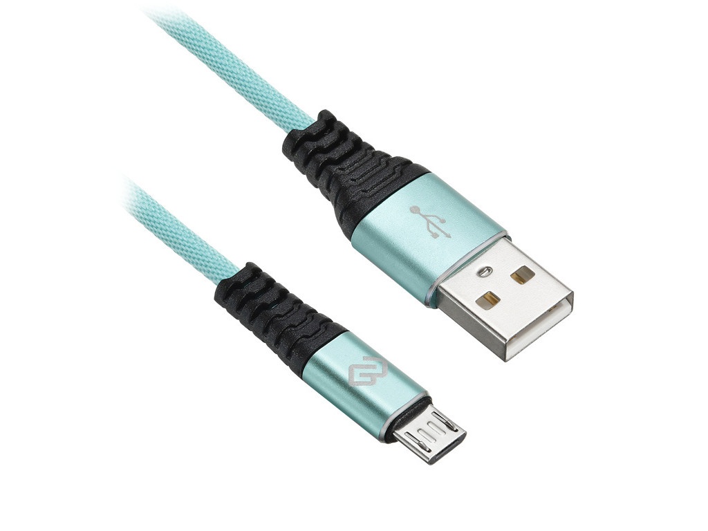 фото Аксессуар digma usb-a - micro usb-b 1.2m green 1080383