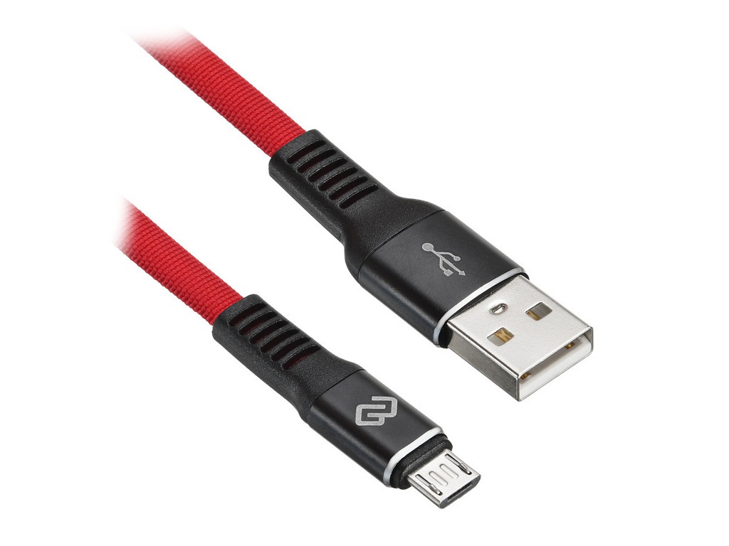 фото Аксессуар digma usb-a - micro usb-b 1.2m red 1080384