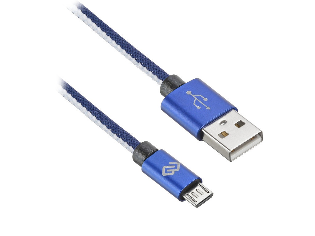 фото Аксессуар digma usb-a - micro usb-b 1.2m blue 1080399