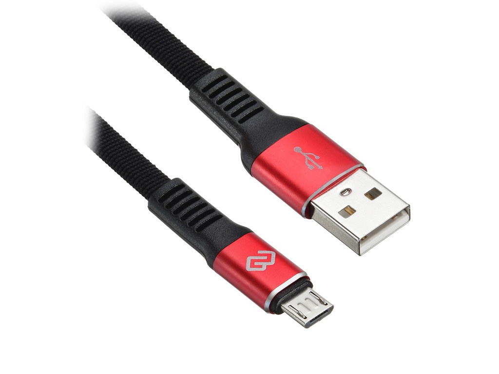 фото Аксессуар digma usb-a - micro usb-b 1.2 black-red 1080388