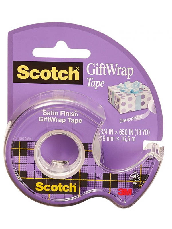 

Клейкая лента 3M Scotch Satin 19mm x 7.5m 7100093925, 7100093925