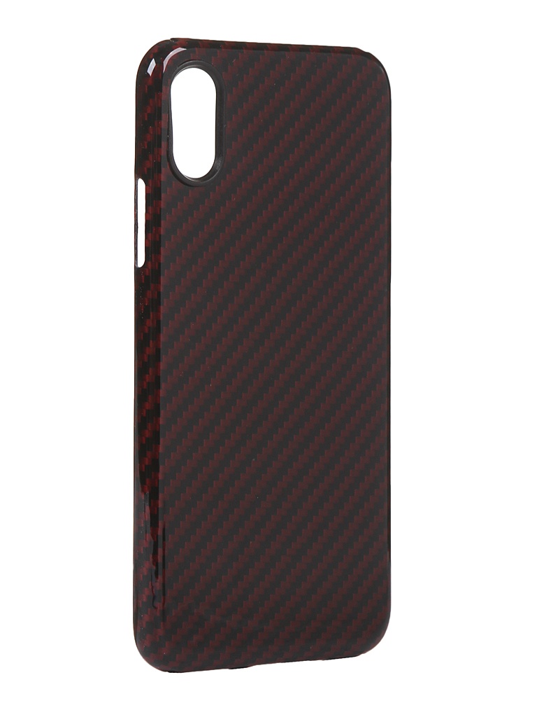 фото Чехол red line для apple iphone xs carbon glossy red ут000021551