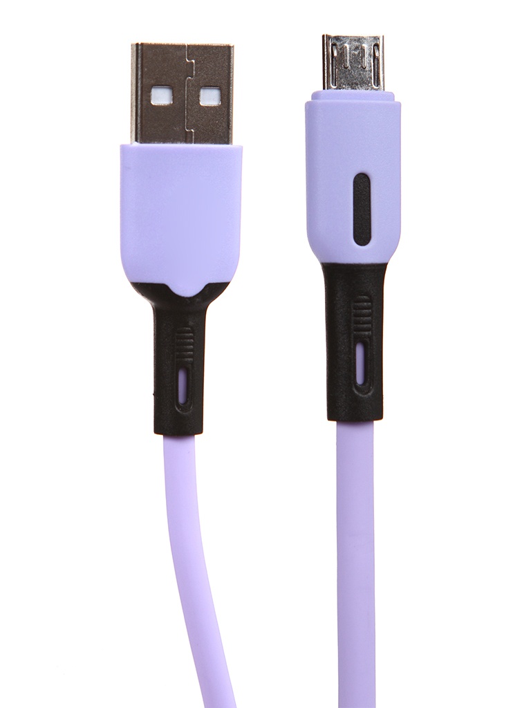 фото Аксессуар usams sj432 usb - microusb с индикатором 1.0m violet ут000021051